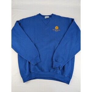 L Vintage SDSU South Dakota State Jackrabbits Sweater Blue Large Crew Neck